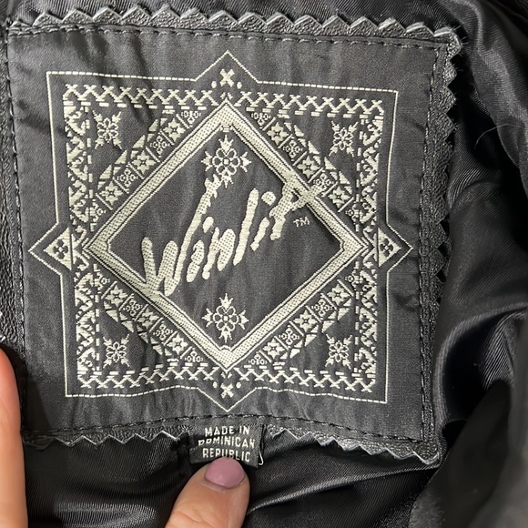 Vintage Winlit Black Leather Trench - Picture 4 of 6